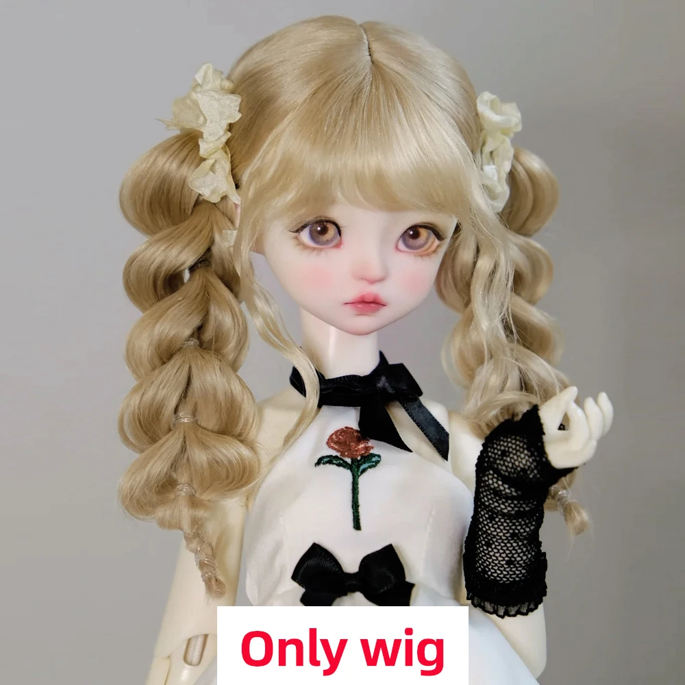 1/6BJD Perücke Pony Pferdeschwanz Lockige Weiche Mohair Perücke Zöpfe Geeignet für 30 cm DD SD Puppe Perücke Spielzeug Zubehör 6-7 Zoll Haar – Detail 7