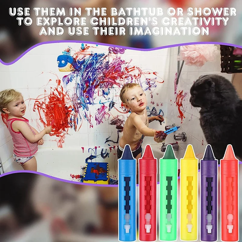 Bathroom Crayon Erasable Graffiti Toy Washable Doodle Pen For Baby Kids Bathing Creative Educational Toy Crayons 3