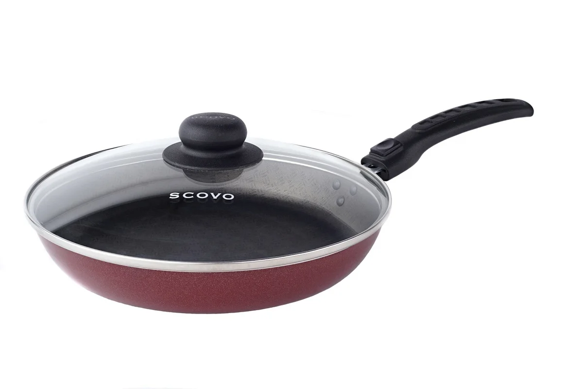 Frying Pan 26 cm with lid Alpha removable handle al 010Pans AliExpress