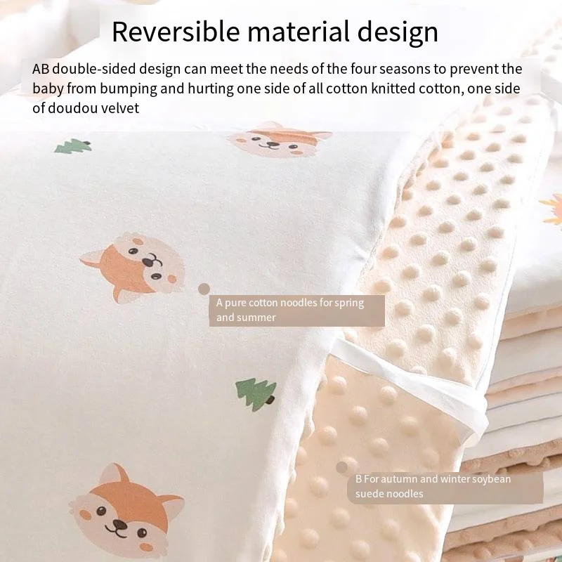 2M Cotton Crib Bumper for Protection Wrap Baby Anti-bite Solid Color Bed Fence Guardrail Newborn Care Baby Safety Bedding crib bumper