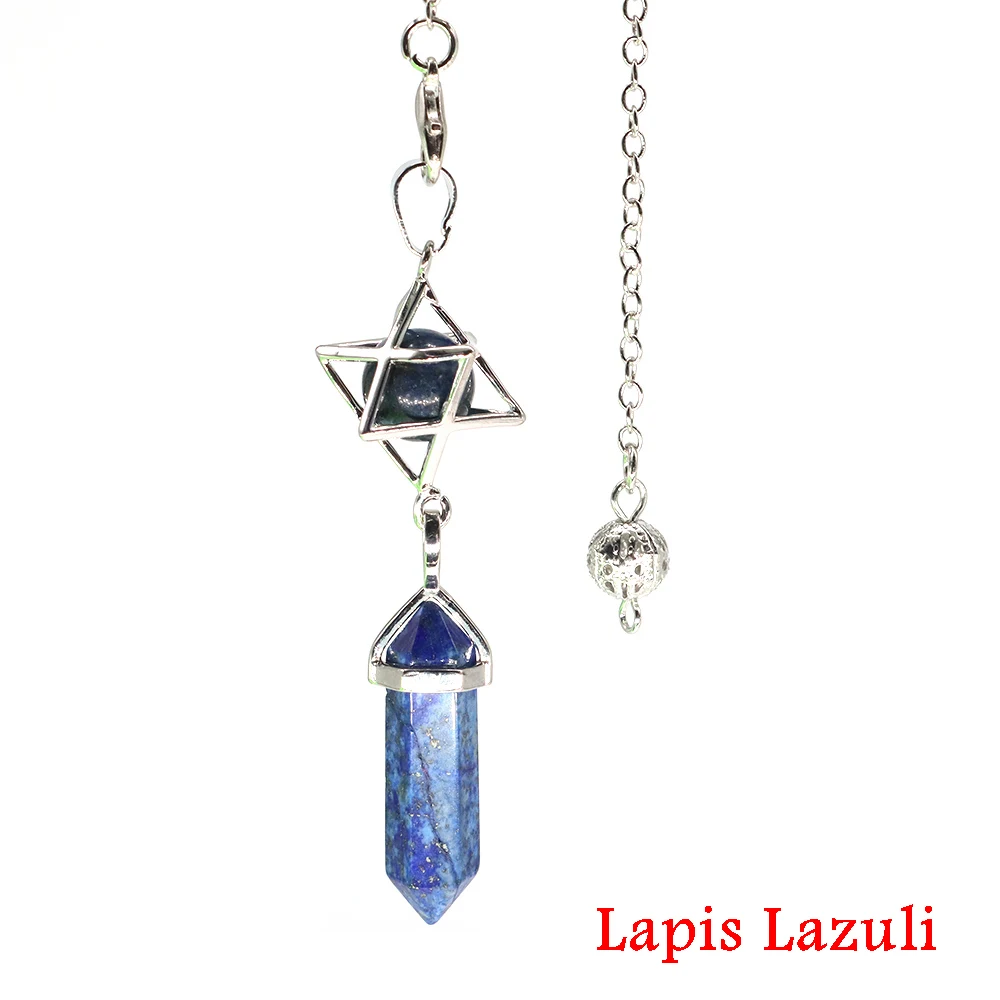 Naturstein Quarz Pendel zum Wünscheln Weissagung sechseckigen Kristall Merkaba Esoterik Shuttle spirituelle Chakra heilige Pendu – Detail 8