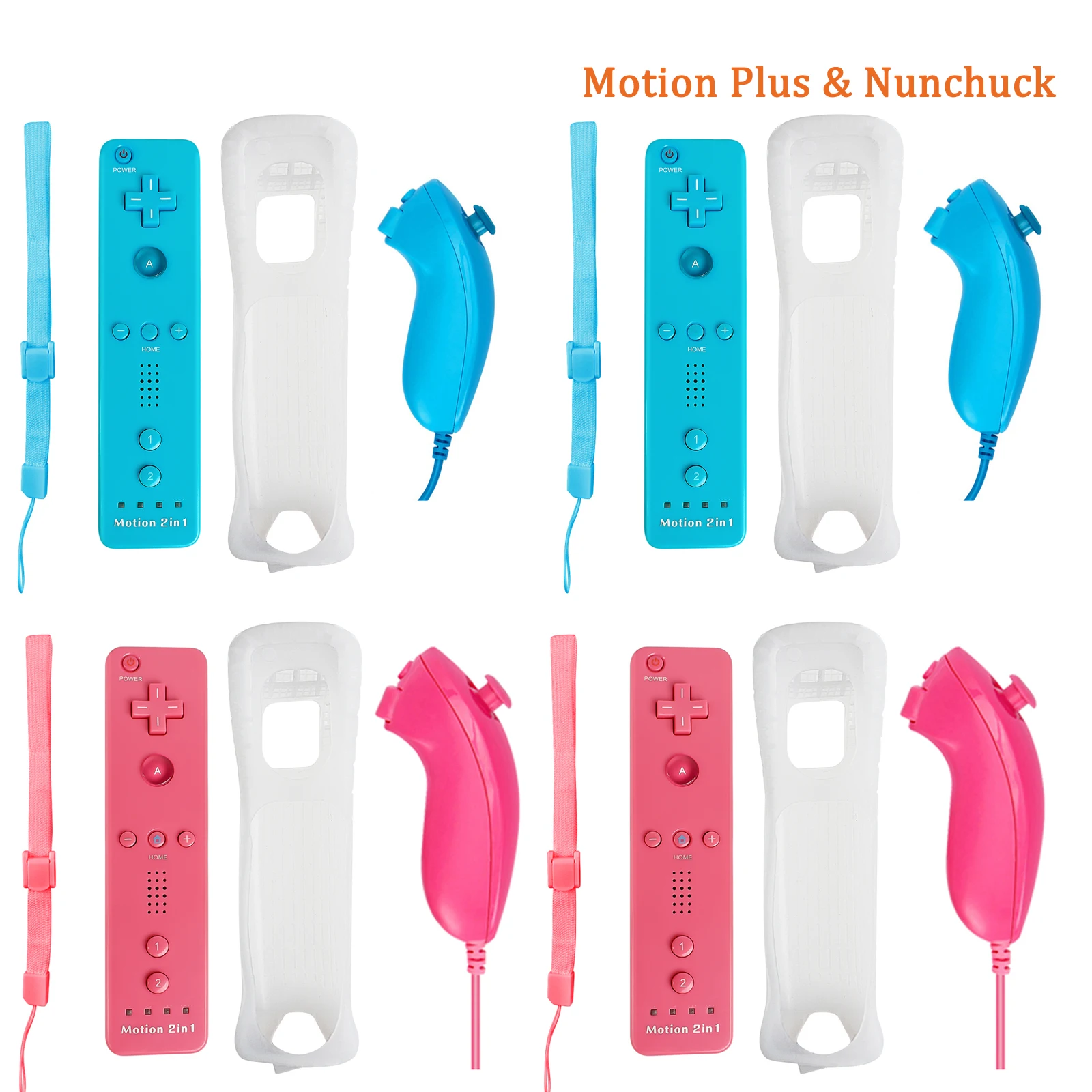 Manette De Jeu Sans Fil 2 En 1 Pour Nintendo Wii, Avec Motion Plus,  Joystick Compatible - Gamepads - AliExpress