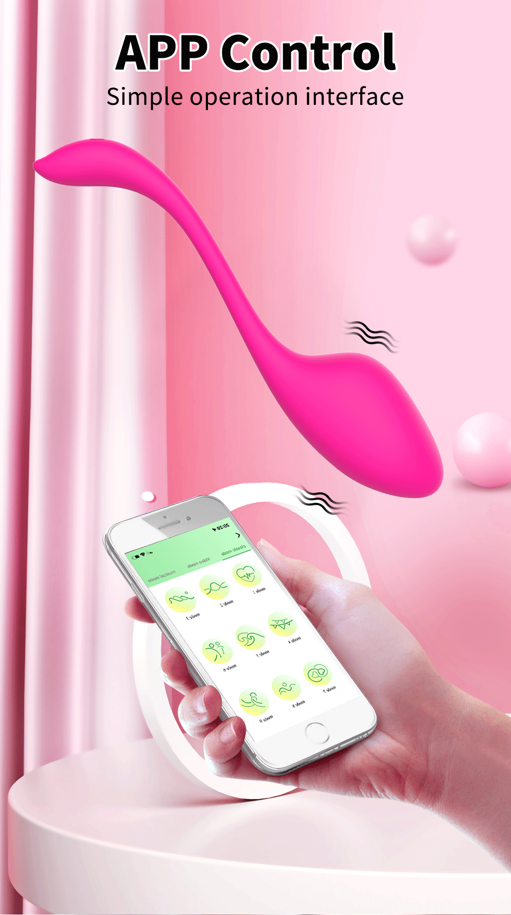 Vezeték nélküli Bluetooth G-pont vibrátor nőknek APP távirányítóval viselhető vibráló tojás alakú csikló női bugyi S_voghion.com