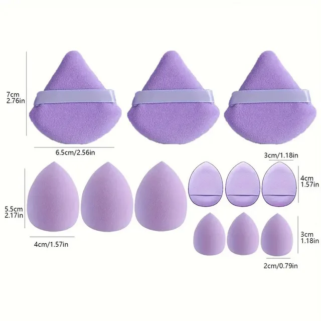 23827-b29379.jpg 12pcs Makeup Sponges Multicolor Kit Makeup Blender Beauty Blenders Sponges Accessories Women Makeup Tools HZFP03