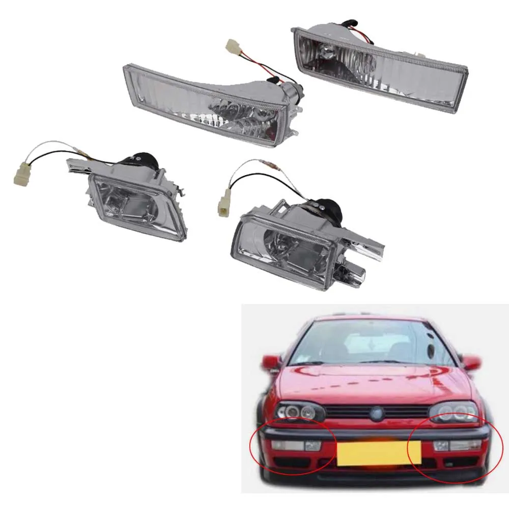 

4-Door Clear Lens Fog Lamp Signal Lights for VW Jetta Golf MK3 93-98 96