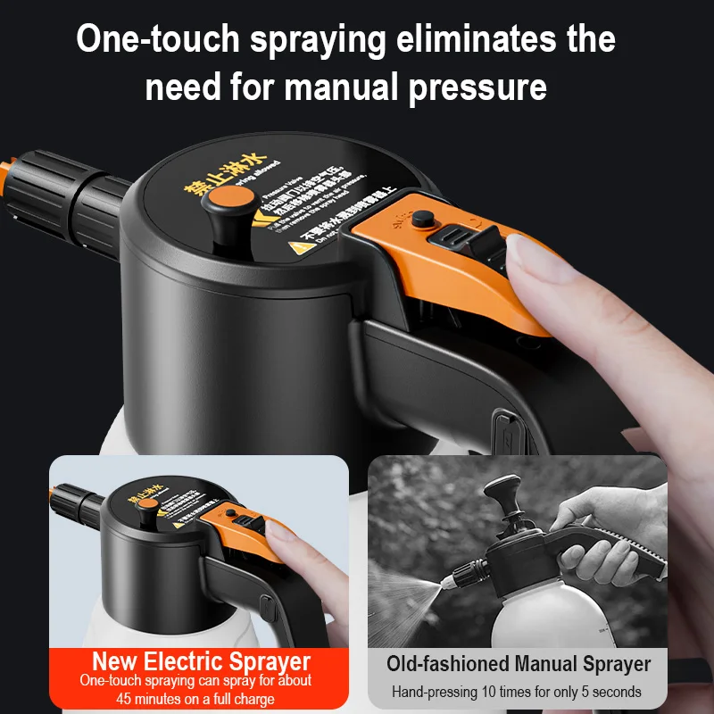 EAFC 1.7L Electric Foam Sprayer Rechargeable Car Wash Foam Generator for Auto Cleaning Foam Lance Endurance Car Washing tools 3