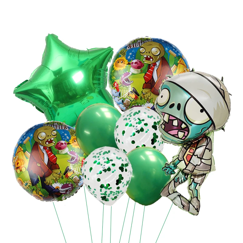 Plants Vs Zombies Luftballons Pvz Cartoon Spiel Kinder Geburtstag Party Dekoration Aluminium Film Ballon Baby Dusche Event Dekor Set – Detail 3