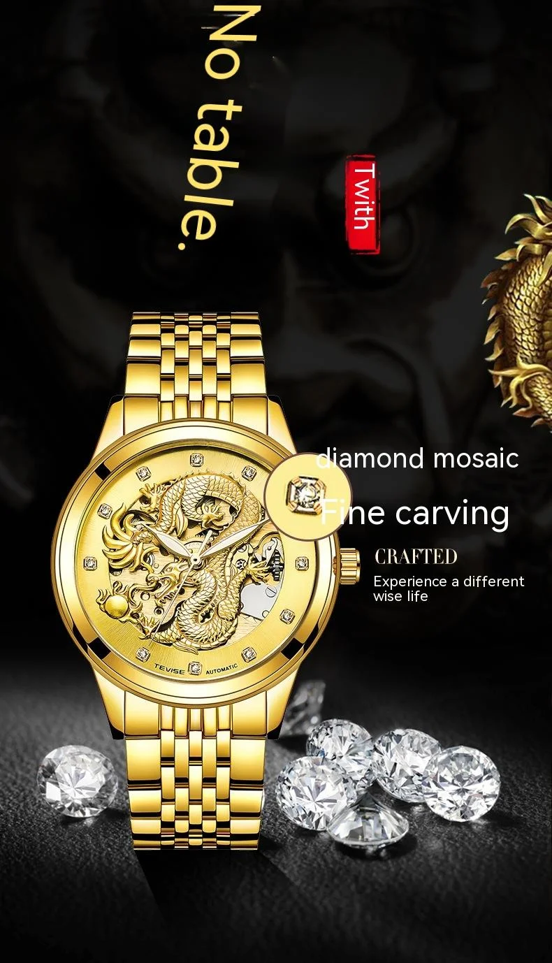 Men's Luxury Automatic Wrist Watch Waterproof Mechanical Zodiac_voghion.com