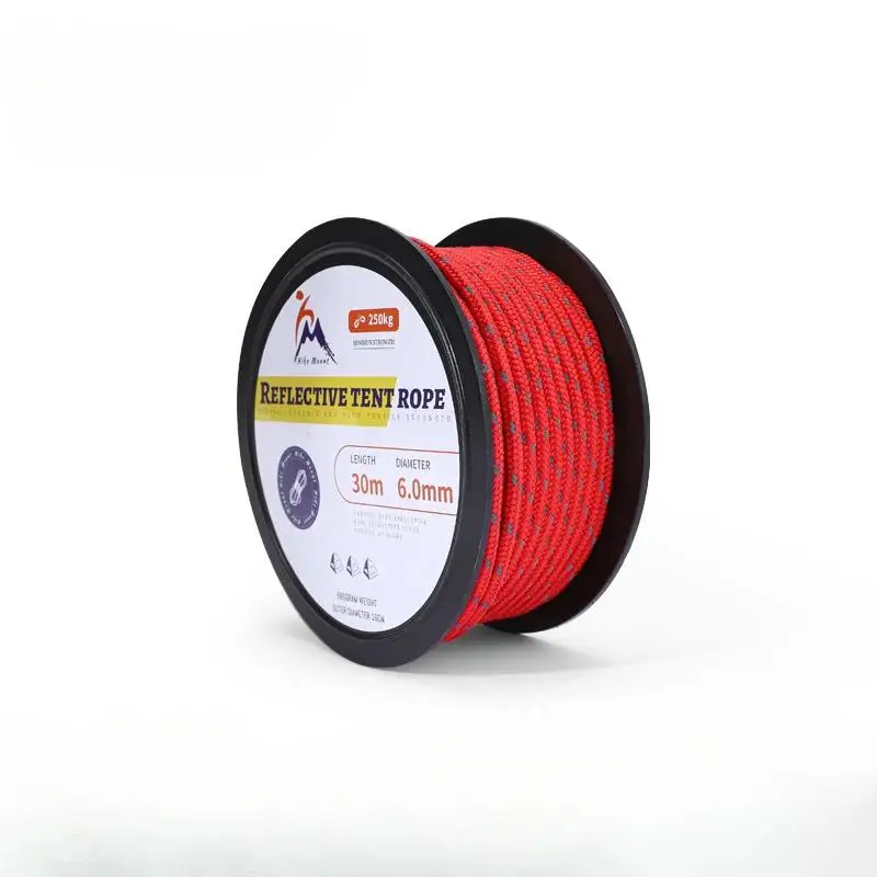 30 meter rope and 6mm tactical parachute rope outdoor camp parachute accessories camping survival equipment DIY woven
