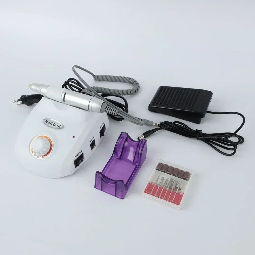 20W 35000RPM 전기 매니큐어 기계 드릴, 커터가 있는 네일 키트 도구, 밀링 커터, 파일 아트
