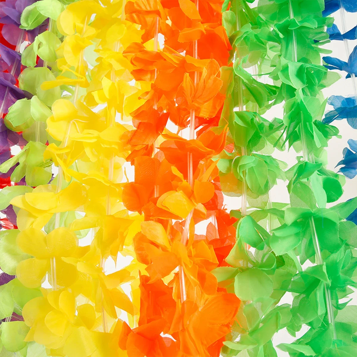 50/100 Stück hawaiianische künstliche Blumen-Halskette, Hawaii-Thema, Party-Blumenkranz, Hochzeit, Geburtstag, Partyzubehör, Girlande, Dekoration – Detail 9