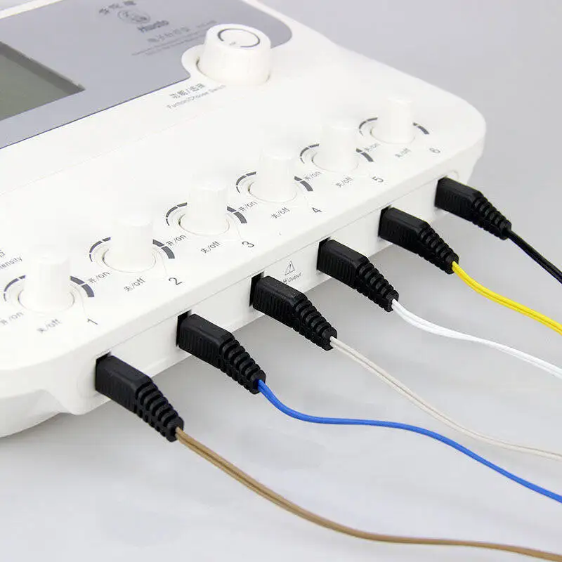 6pcs/lot 6 channels Alligator Clip Cable Acupuncture Needles clip for hwato SDZ-II Electronic Acupuncture Treatment Instrument