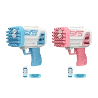 Rocket Boom Bubble Gun Toy Electric Bubble Maker w/ 32 Hole Blower Rich Bubble Portable Fan Children Outdoor Summer Gift 1