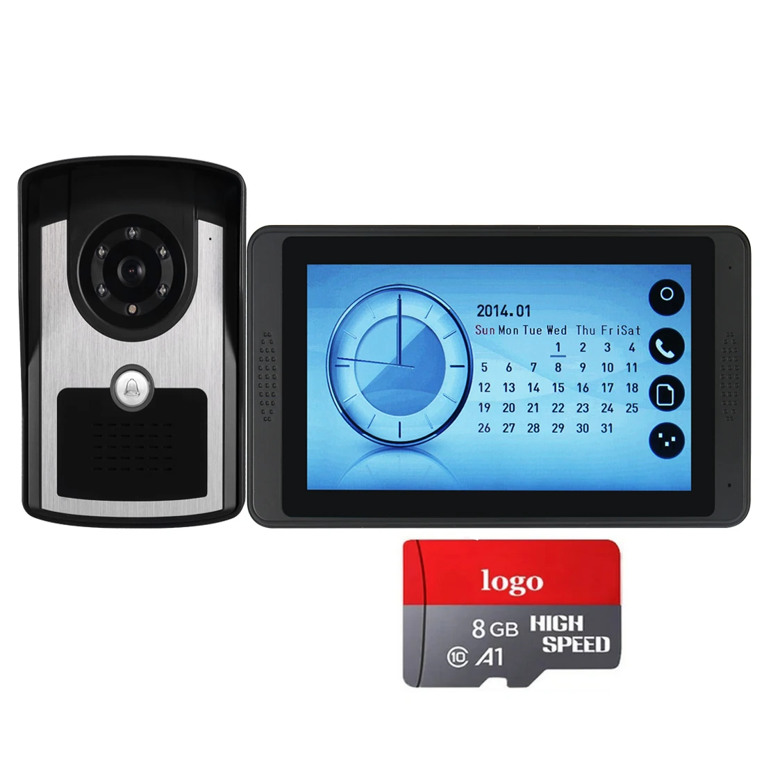 Цветная Проводная система дверного звонка