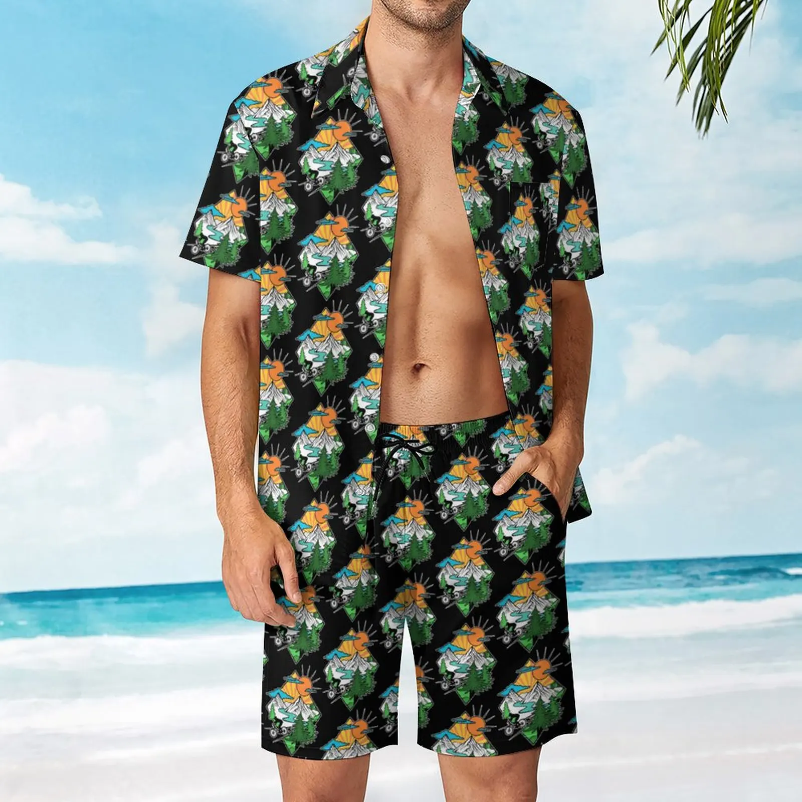 

Mtb Mountain Bike Cycling Classic 3 Running Men's Beach Suit Classic 2 Pieces Suit High Quality