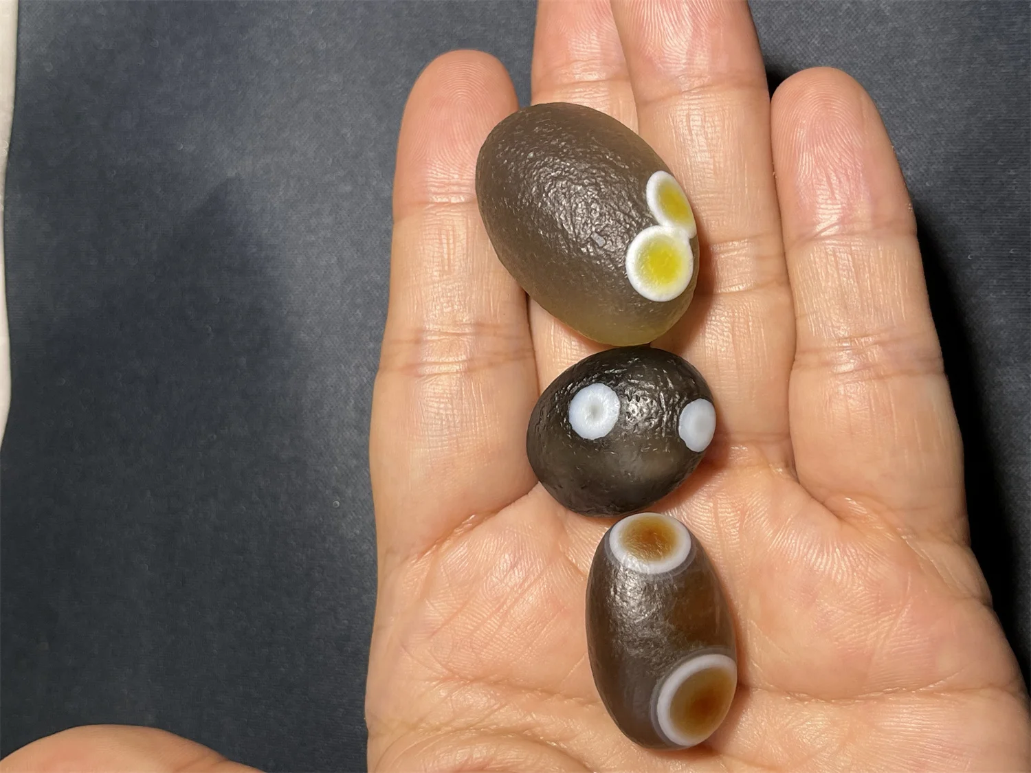 0.5kg/lot Gobi Agate Wisdom Sky Eye Beads Rare special Miraculous strong energy amulet Collectibles Non-porous Limited edition