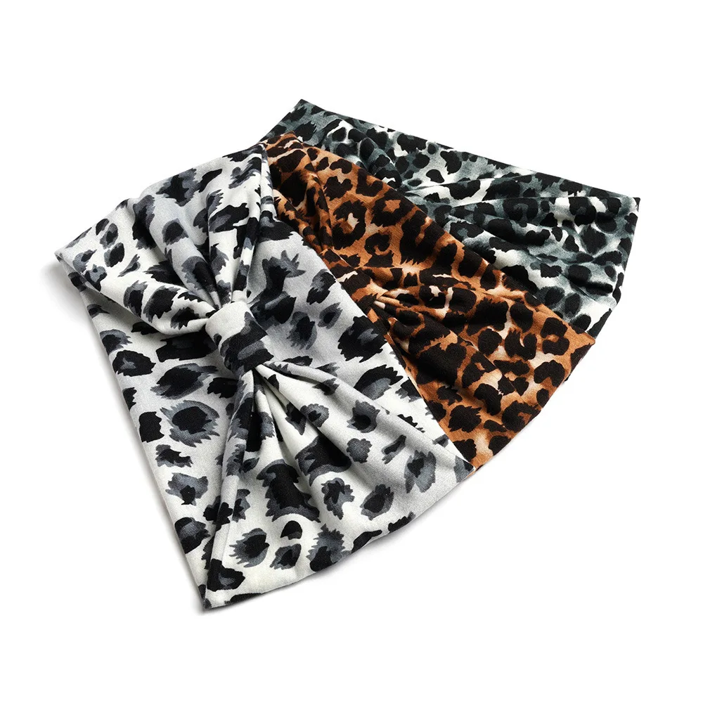 Neue Boho Blumen druck breite Stirnbänder Vintage Knoten elastische Turban Kopf wickel für Frauen Mädchen Baumwolle weiche Bandana Haarschmuck – Detail 8