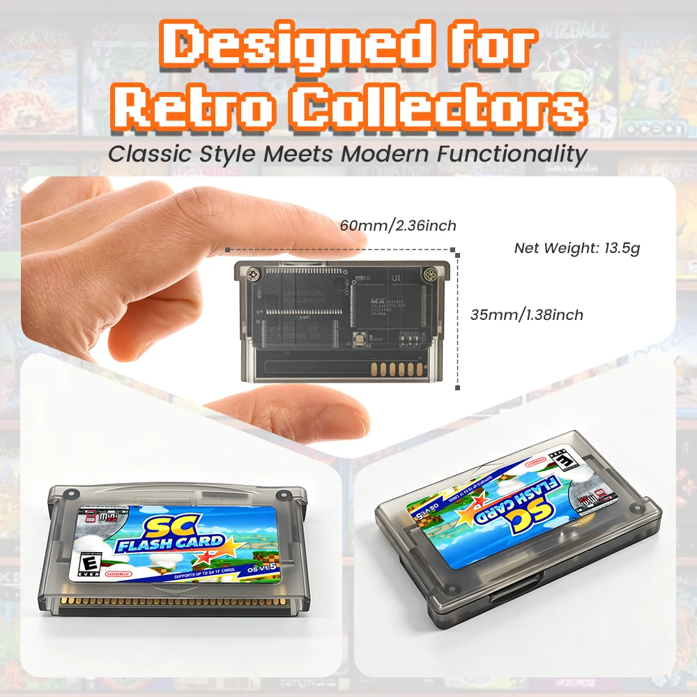 Cartuccia di Giochi Retro SuperFW 5000 in 1, Scheda Flash GBA con Scheda TF da 8G e Flash RTC per Console di Gioco Portatili GBA/GBA SP/NDS - immagine 4