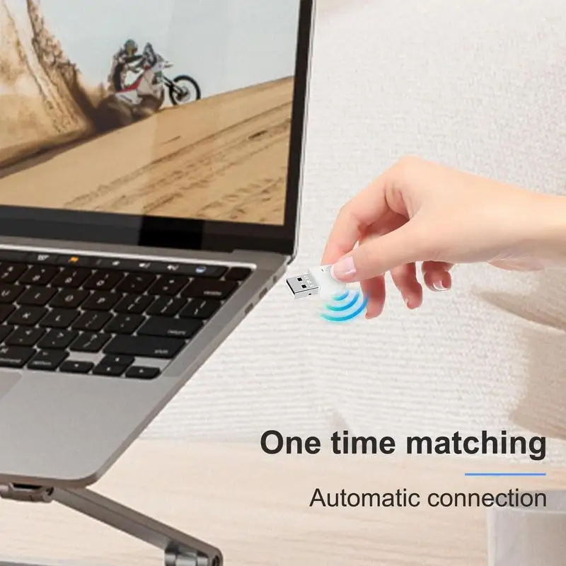 

USB Bluetooth-совместимый адаптер Dongle 5.3 беспроводной приемник передатчик Plug and Play только для систем ПК Windows 11 10 8,1