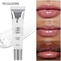 1 PC Shiny Water Lip Oil Lip Gloss Liquid Lipstick Jelly Tube Lip Glaze Moisturizing Shiny Intense Color Lips Beauty Makeup 1