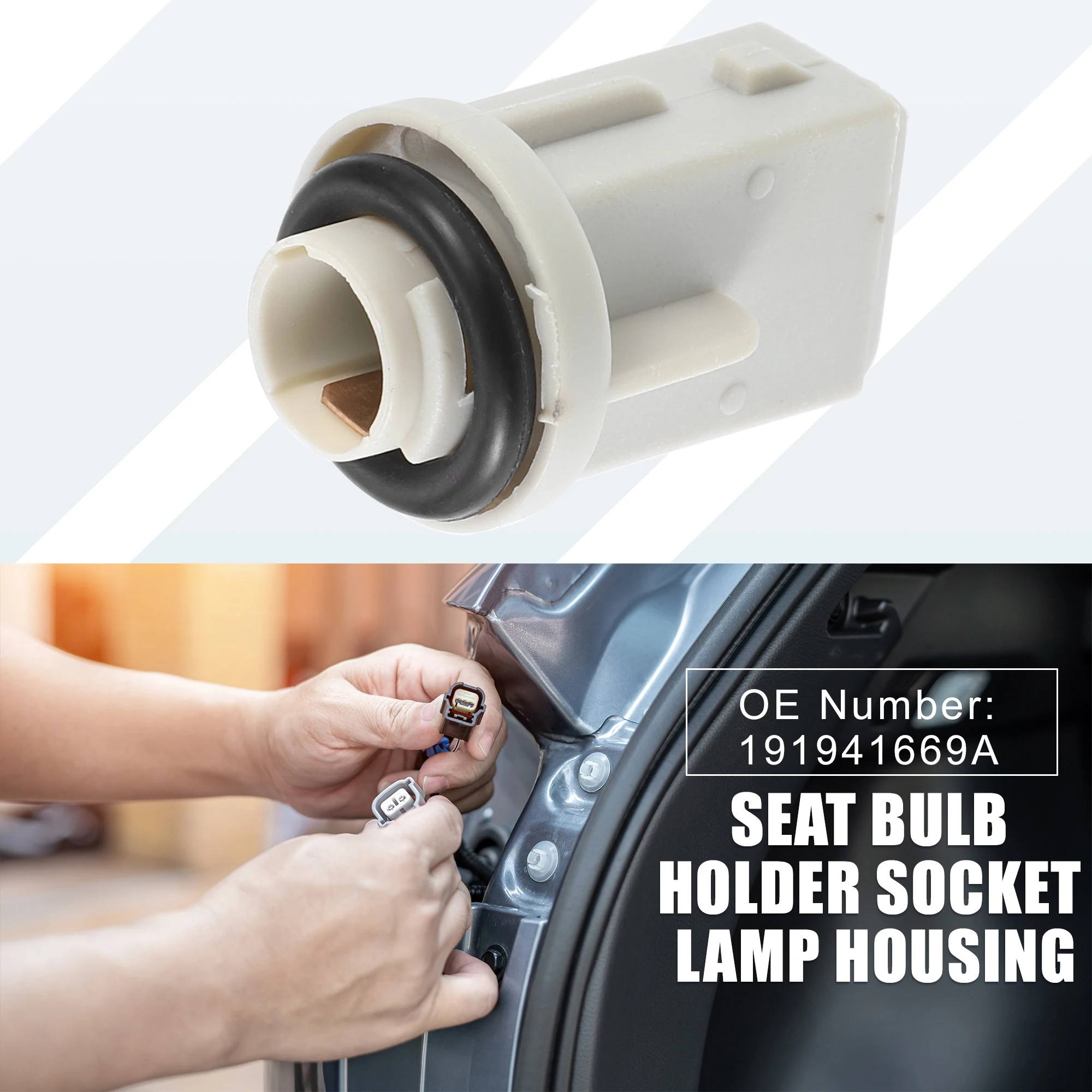 X Autohaux Seggiolino Auto Portalampada Portalampada Alloggiamento Lampada Per Vw Transporter Per Vw Golf Cabriolet Per Vw Jetta 191941669A