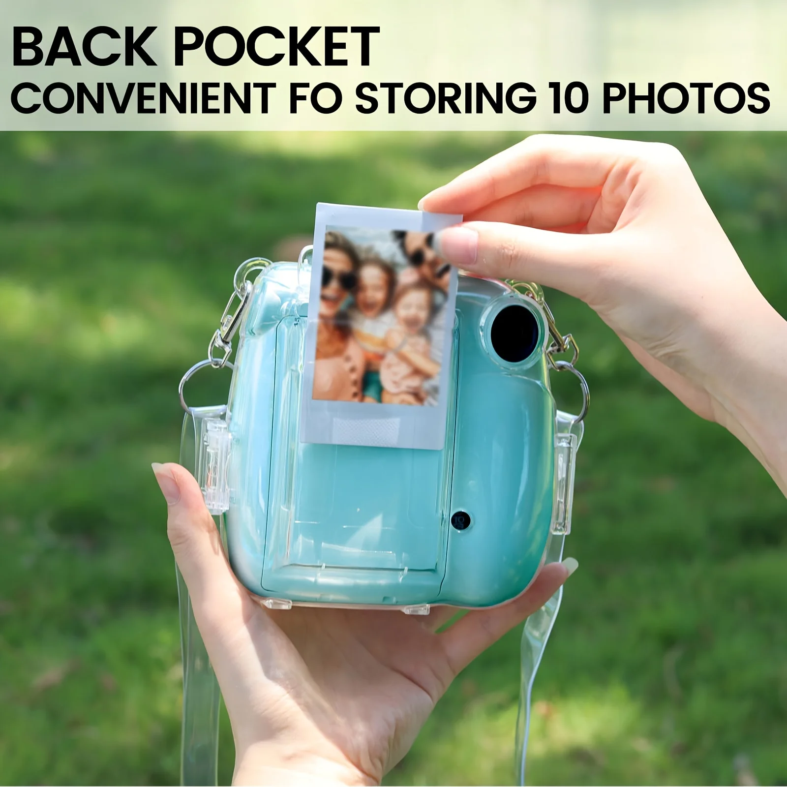 6-piece transparent protective case for Fujifilm Instax Mini 7+ Plus camera case-camera not included