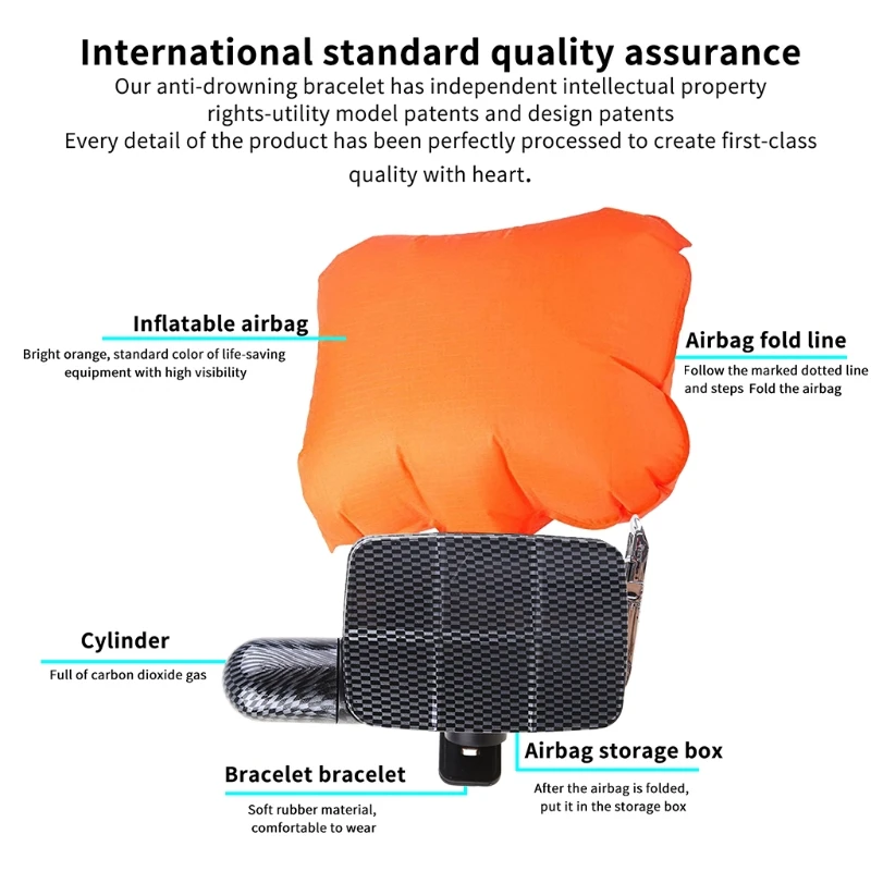 Anti-Drowning Wristband Lifesaving Rescue Device Floating Wearable Swimming Safe Emergency Water Sports Aid Lifesaving