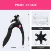 Nail Clippers for Acrylic Nails with Sizer and Catcher Adjustable Nail Tip Cutter with Length Measurement Dial. 6