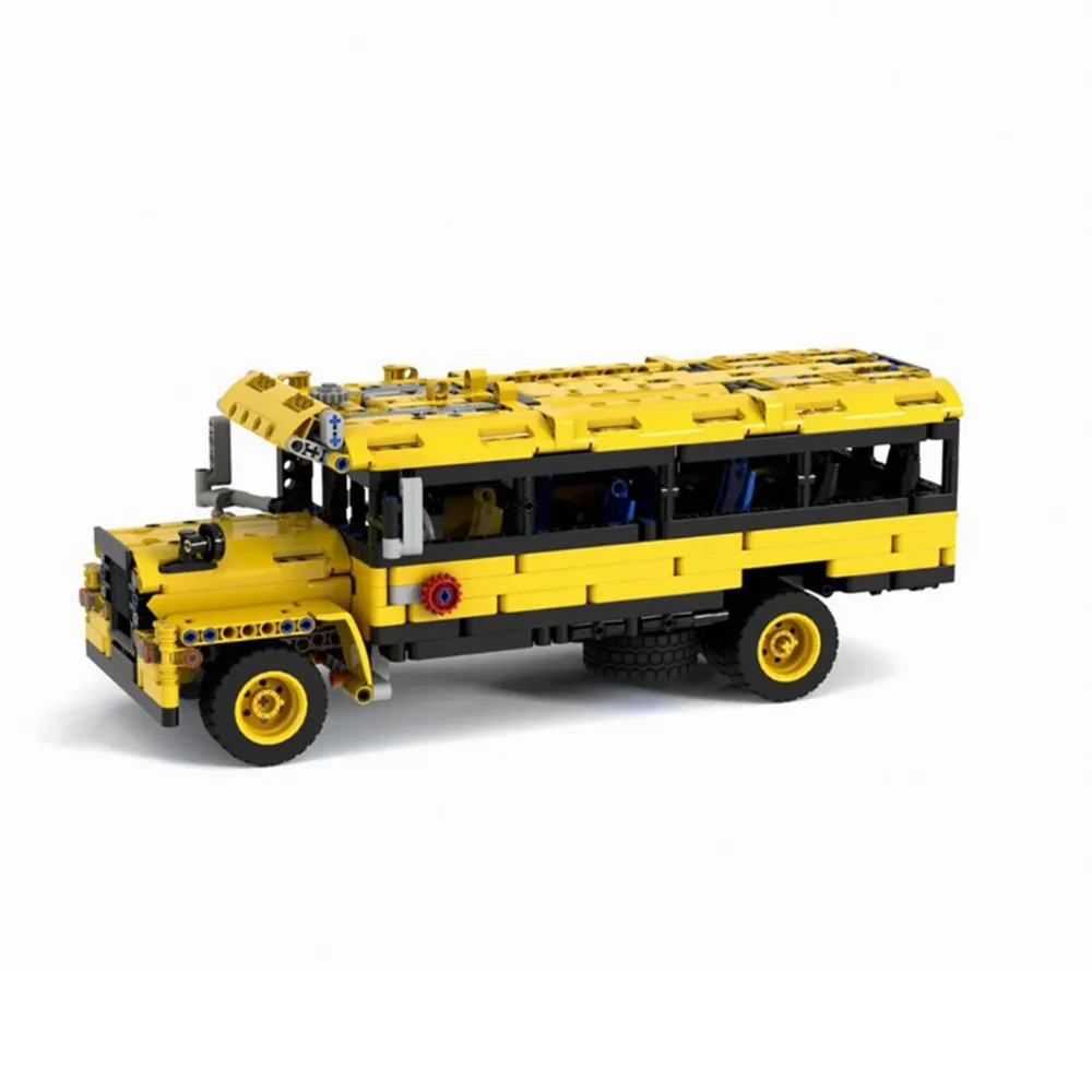 

MOC-65658 Old School Bus Building Block Model Spliced Toy Puzzle Kids Gift