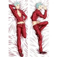 

60x180cm Anime The Seven Deadly Sins Cosplay Hugging Body Pillow Cases Otaku Male Pillowcase Costume Cover