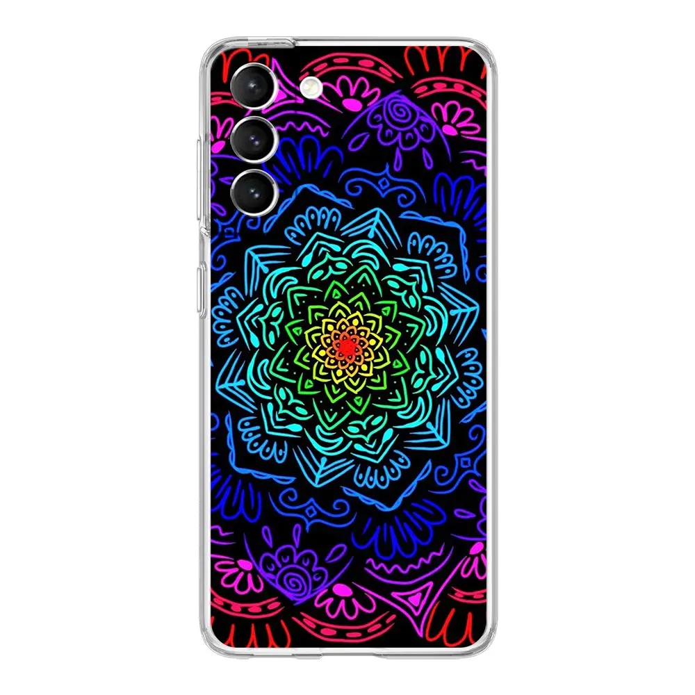 Mandala Flower Totem Clear Silicone Phone Case - Soft Protective Cover