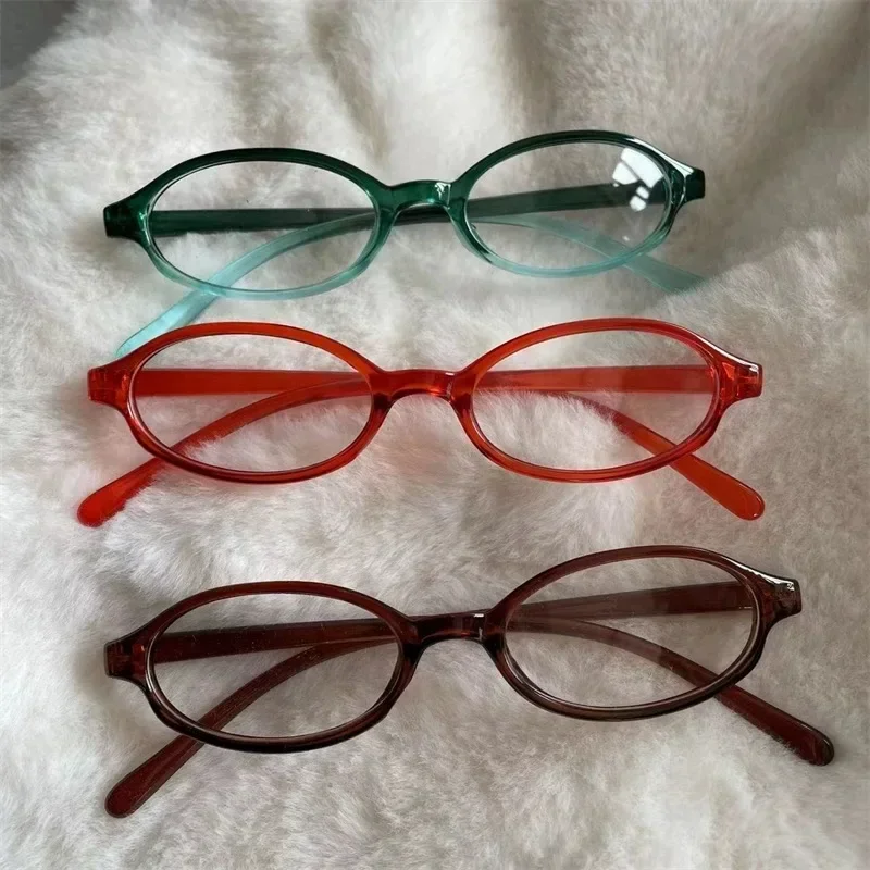 Frauen Y2K Retro Oval Gläser Kleine Rahmen Brillen Blau Licht Blockieren Brillen Weibliche Computer Lesen Optische Spektakel Óculos – Detail 5
