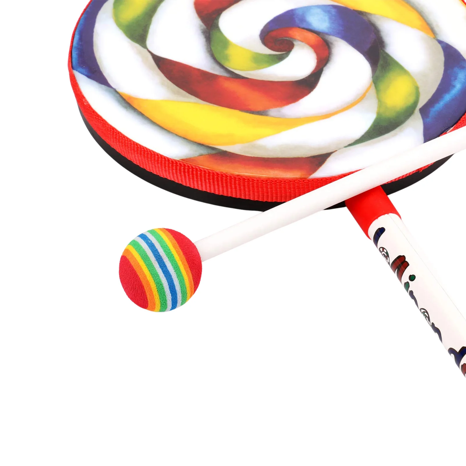 Lollipop Hand Drum Percussion Instrument Hand Drum Musical Learning Toy Infant Teaching Aids Lollipop Drums
