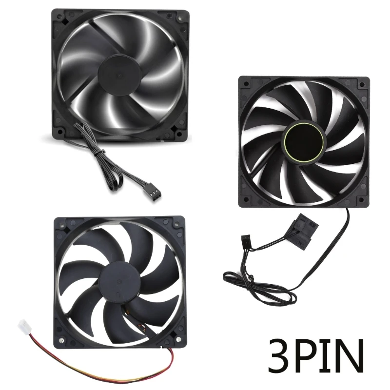 12cm 12025 팬 12V 120x120x25mm 팬 브러시리스 냉각 팬 대형 4PIN 3PIN PC 컴퓨터 케이스 쿨러