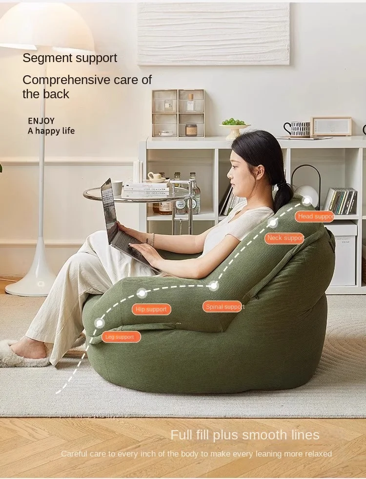 Description Picture 6 of itemOMGD Lazy Person Sofa Single Tatami Small Household Balcony Living Room Office French Net Red Models Nest Sofa Chair New