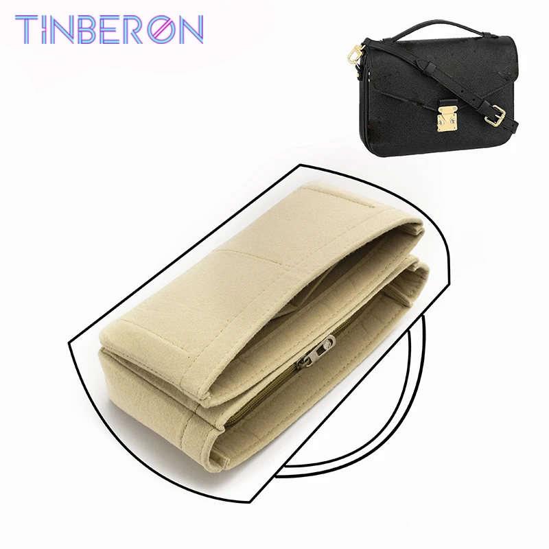 For Classic Handbag CF Flap Felt Cloth Insert Organizer Makeup Bag Travel  Inner Purse Portable Cosmetic Bags