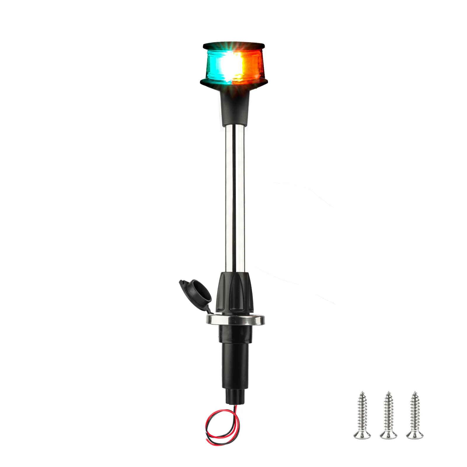 Boat Accessories Marine Bow Light LED Navigation Lights Red and Green Bi-Color Lamp Pole Removable Plug in Base 12VDC 12Inches ilife x620 smart vacuum cleaner auto floor sweeping and mopping robot 2600mah rose gold color eu plug