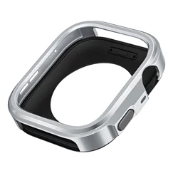 Durable Metal Bumper Cover for Huawei Watch Fit 4 Pro (Silver)