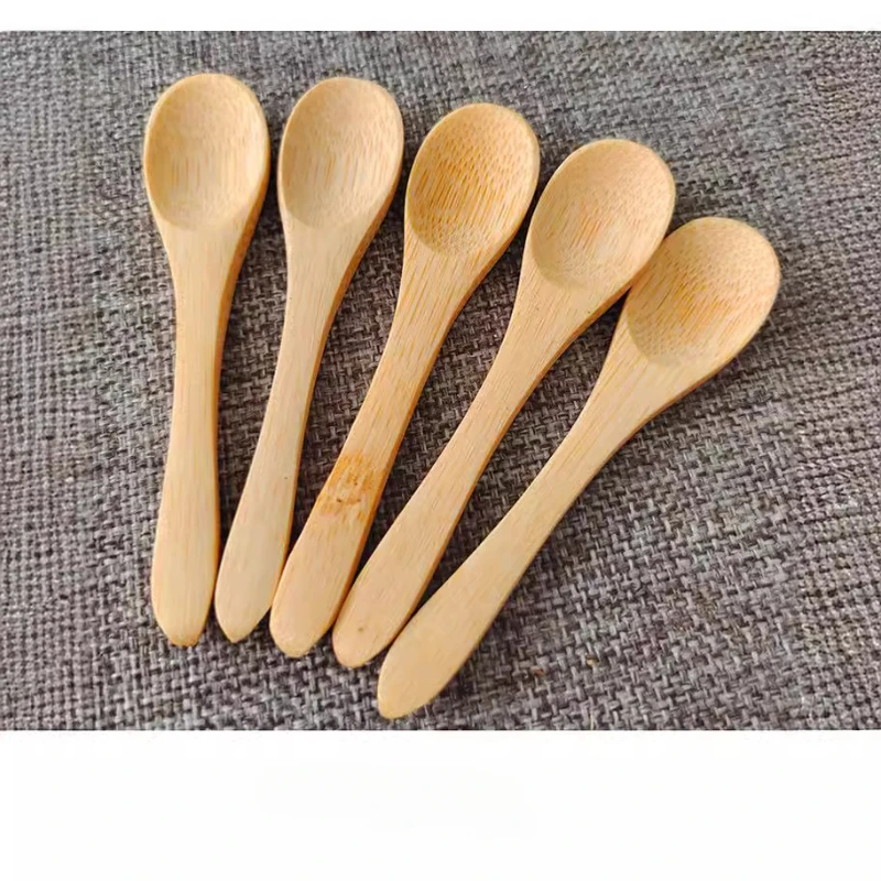 Small Wooden Spoon Kitchen Supplies Long Handle Solid Wood Spoon Coffee Accessories Dessert Coffee Honey wooden spoon