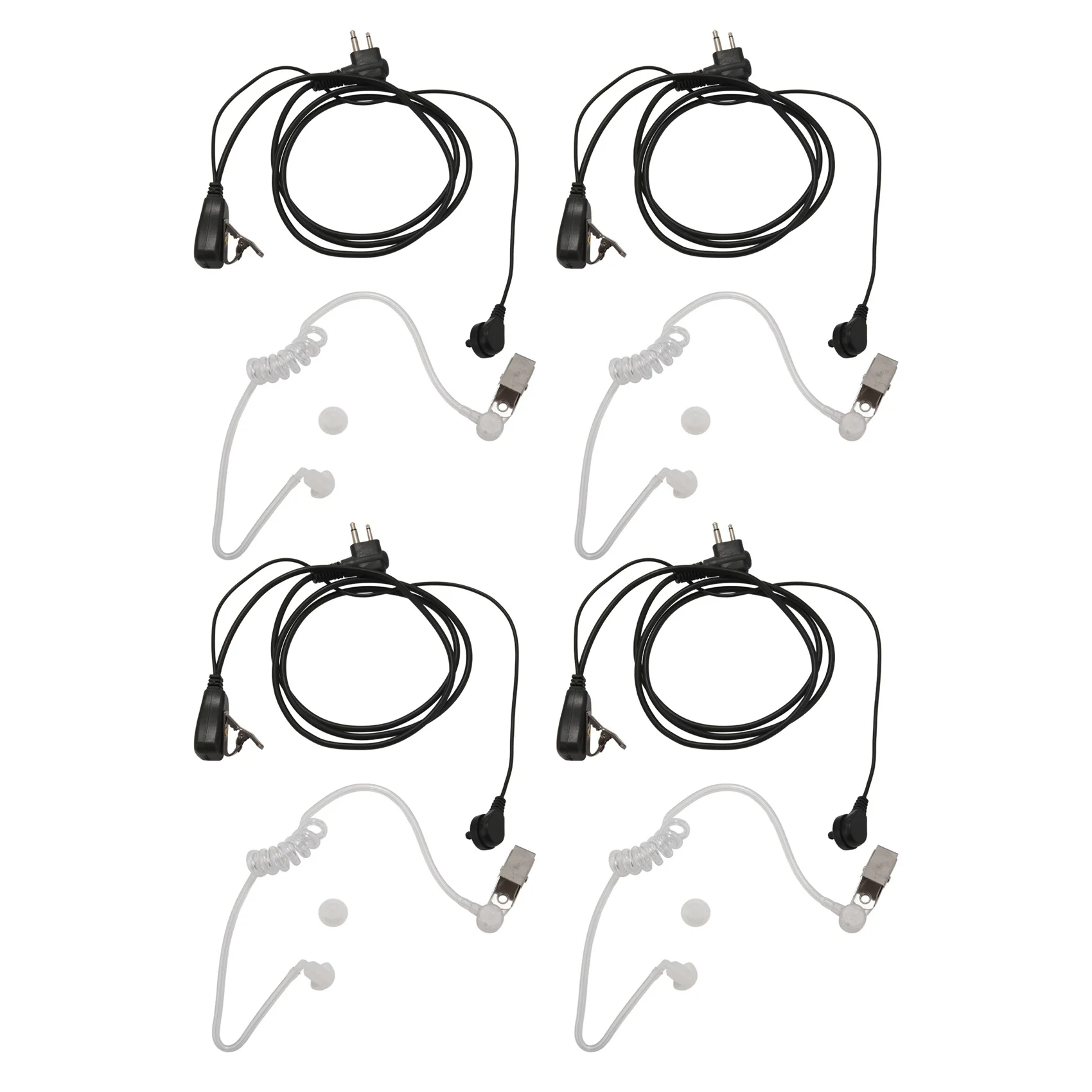 4Pack Fbi Style 2Pin Covert Tubo Acustico Auricolare Ptt Auricolare Per Motorola 2 Vie Radio Gp88S Gp300 Gp68 Gp2000 Gp88