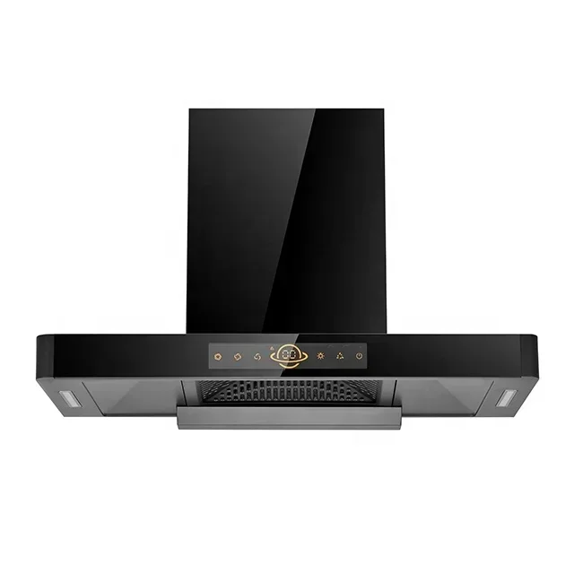 Big Suction Power T Shape Style 90cm Kitchen Chimney Hood Professional Range Hood 3