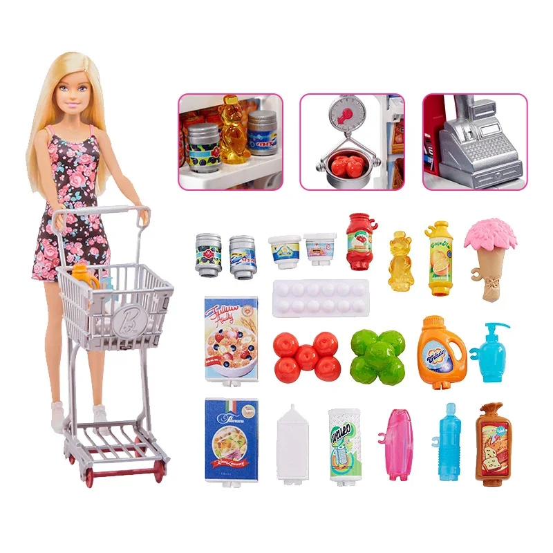 Barbie & Chelsea Grocery Shopping - Barbie Doll Supermarket