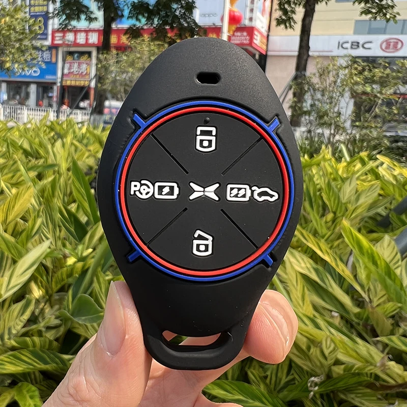 

Silicone Car Fob Key Cover Case Protector Skin Shell Rubber Bag Holder for Xpeng G3 2020 2021 P7 520 XIAOPENG Remote Accessories