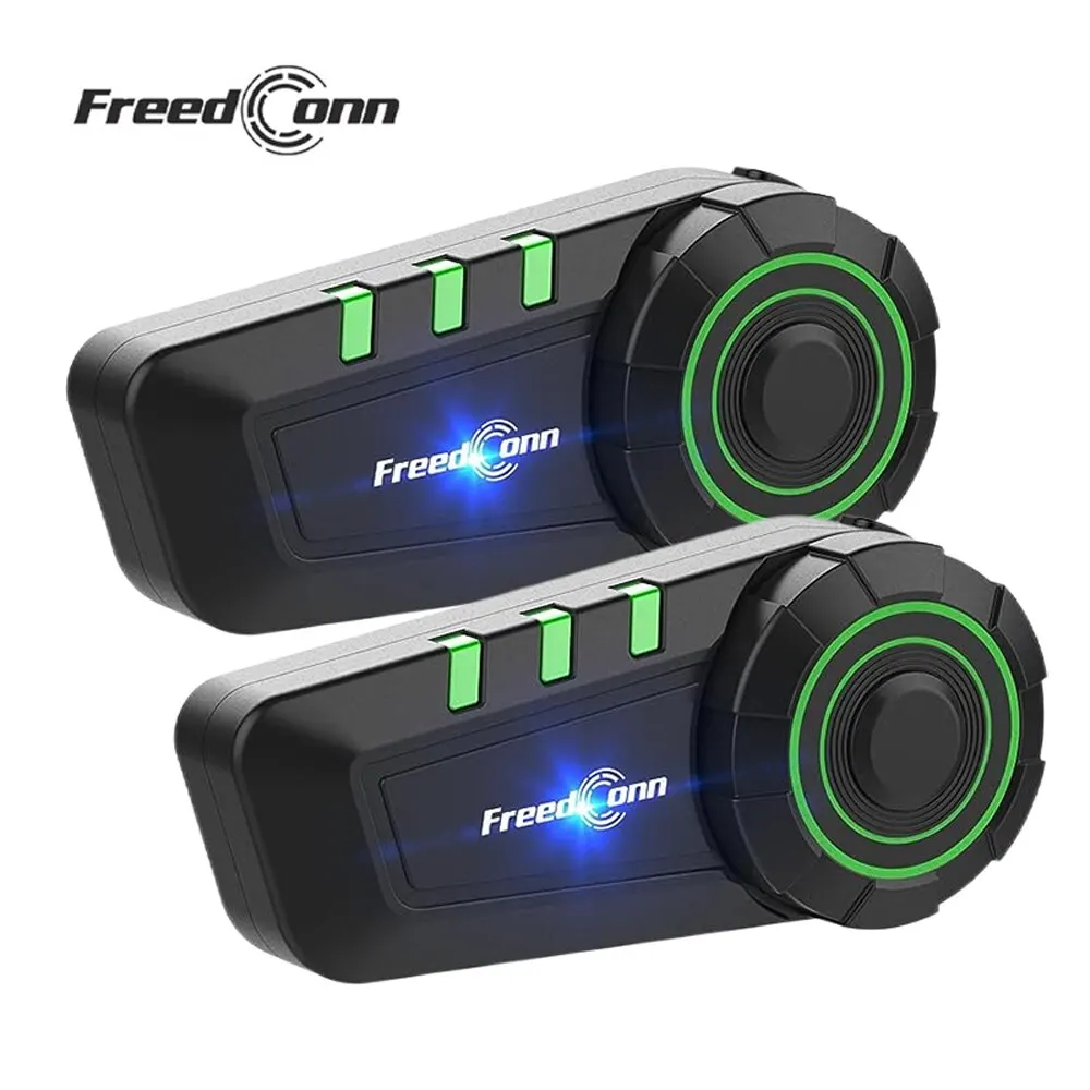 Freedconn Ky Casco Moto Interfono Auricolare Impermeabile Vivavoce Interfono Comunicatore Lettore Musicale Fm