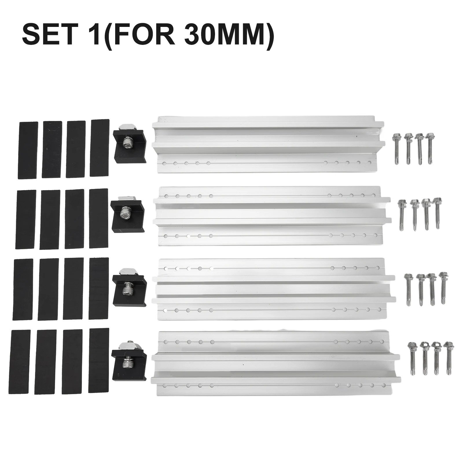 

Middle Clamp End Clamp Rail Mounting Rail Sheet Flat Roof Trapezoidal Aluminium Aquaculture Home Garden Durable