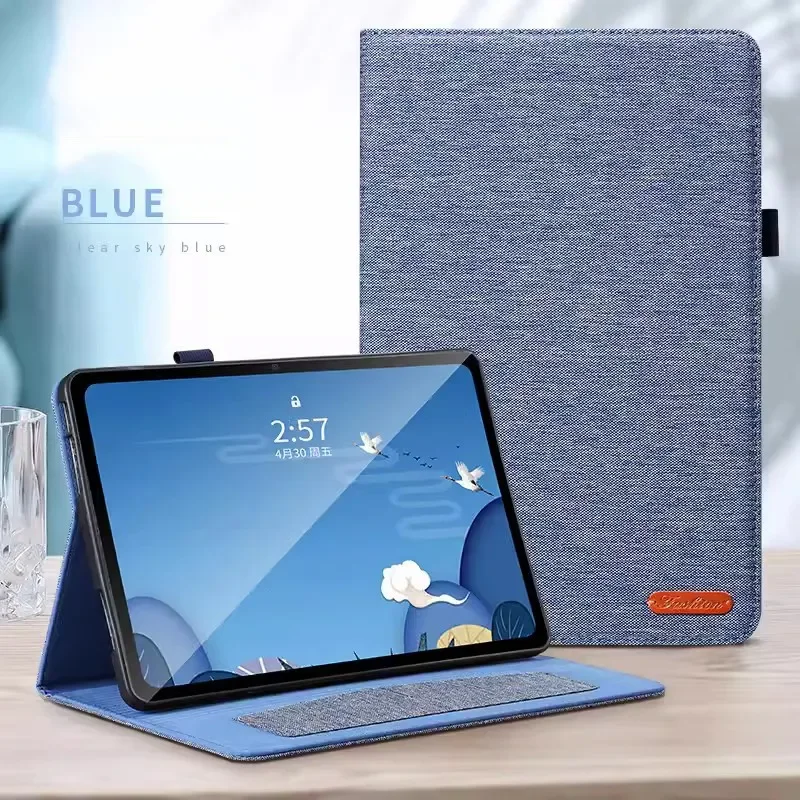 Stylish Cloth Flip Stand Case with TPU Soft Back Cover