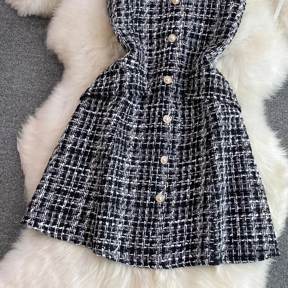ワンピース I AM MARI Shirring Wool Tweed Dress 5JE002 Tweed Dress with Chemical Lace | エミリアウィズ 公式