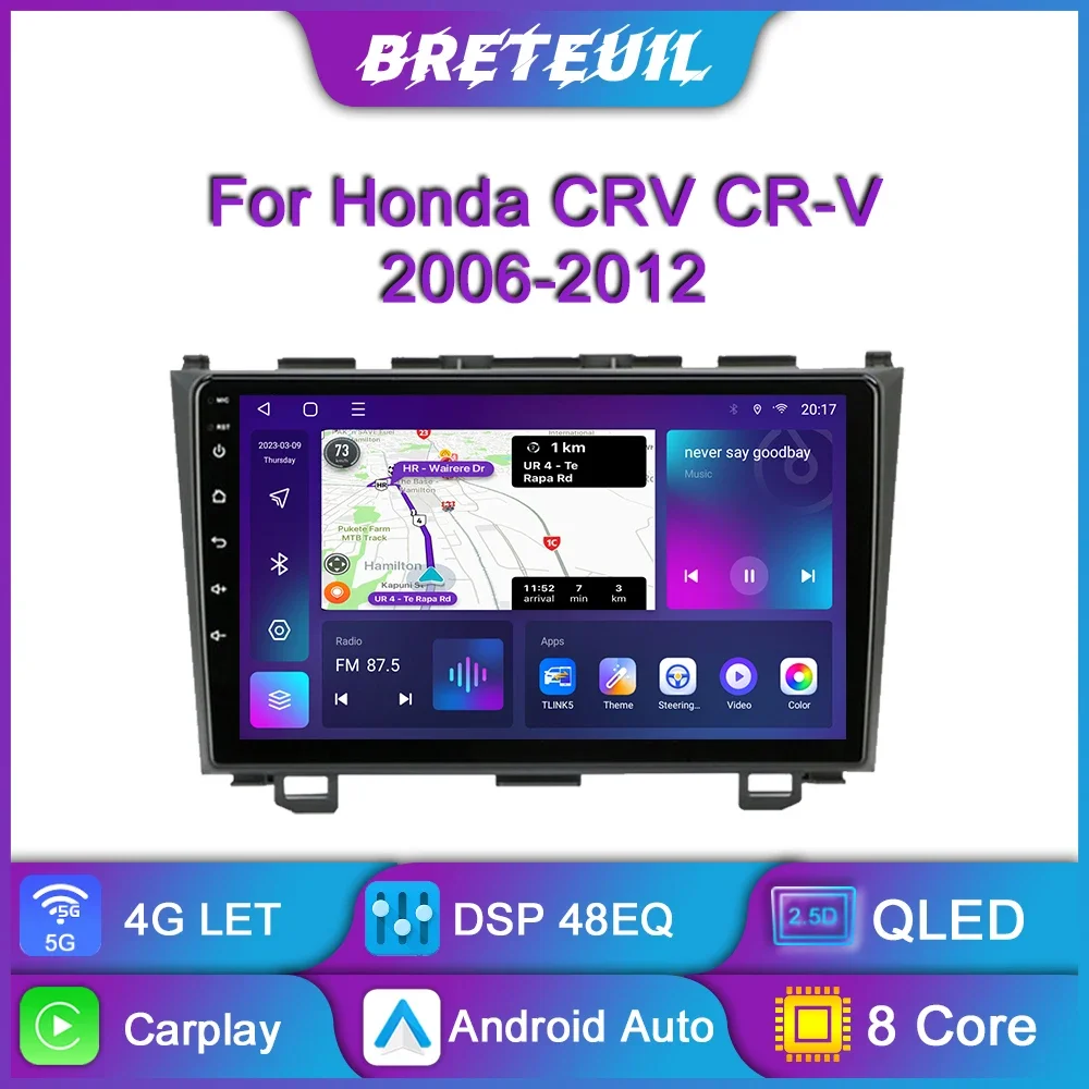 

Для Honda CRV CR-V 2006 2007 2008 2009 2010 2011 2012 Android автомобильное радио мультимедийный видеоплеер Carplay автомобильное стерео QLED сенсорный экран навигация GPS