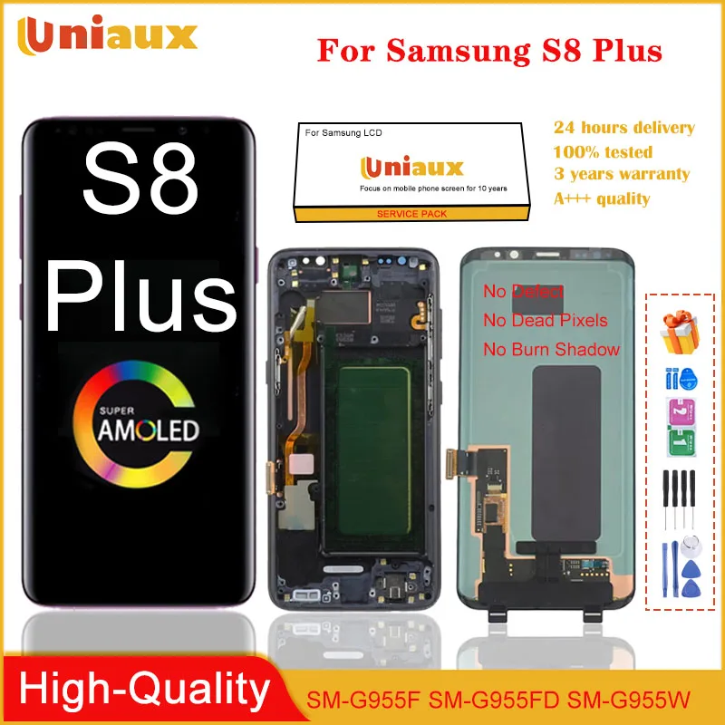 

6.2" Original AMOLED For Samsung Galaxy S8 Plus LCD G955 G955F Display Touch Screen Digitizer For Galaxy S8Plus LCD Replacement