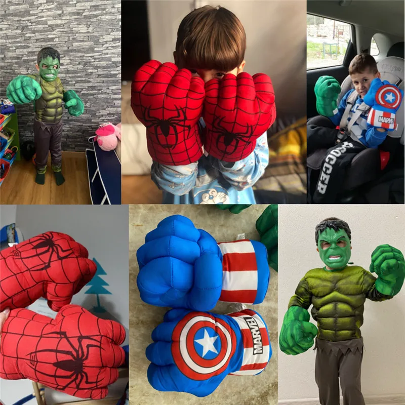 Guantes de boxeo de figuras de Marvel para niños y niñas, máscara